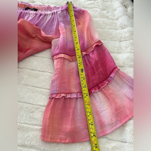 Zac & Rachel Tie-Dye Off The Shoulder Long Sleeve Blouse - Picture 7 of 11